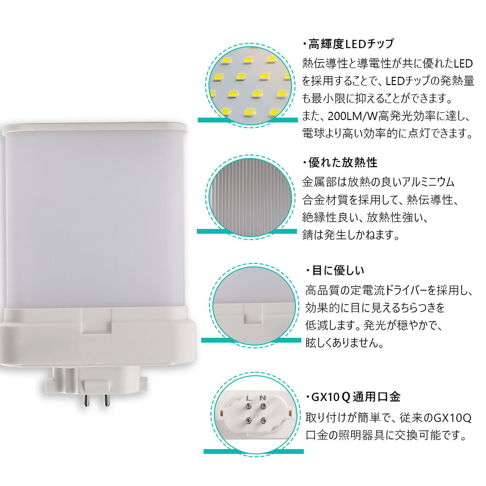 FML27EXN 昼白色 コンパクト 蛍光灯 12w FML27形 パラライト蛍光灯 2400lm FML27EX 口金GX10q LED化 ツイン蛍光灯 代替 fml代替 27W型相当 省エネ LEDコンパクト形 蛍光ランプ 蛍光灯型 ツイン蛍光灯 長寿命 LEDライト 代替用LED 防虫 水銀灯代替 屋内照明 グロー式工事不要 3