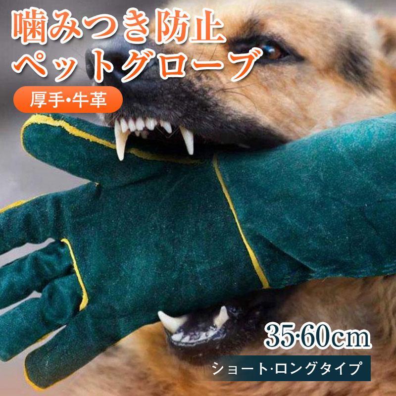 送料無料 ペットグローブ 噛みつき防止 引っかき 犬 猫 かみつき 引っ掻き 厚手 園芸用 保護グローブ 手袋 動物捕獲用 溶接作業 イヌ ネコ