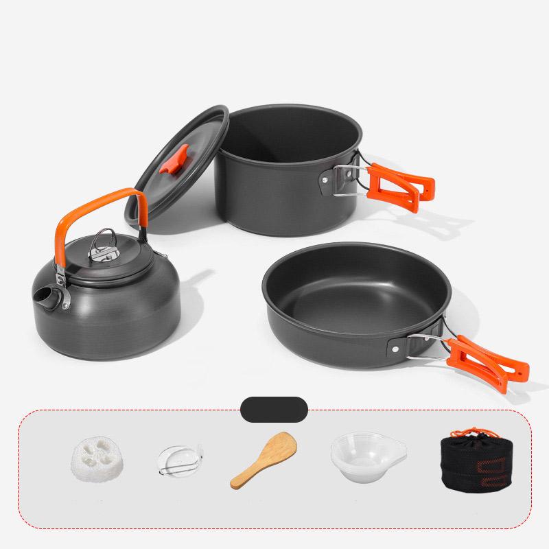 クッカーセット ソロ キャンプ用品 調理器具 鍋セット ステンレス やかん アウトドア 2人 3人 防災グッズ 超軽量 mbkcute-10008781 MBKワンホンキュートセレクト サンプル画像3