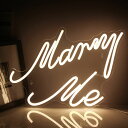 marry meネオンサイン LEDネオンライト 暖かい白い夜のランプ アート装飾ライト 寝室 結婚式 パーティー装飾 記念日 誕生日プレゼントのための壁のライ...
