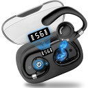 【翌日配達★即納】【最新 Bluetooth5.3 耳掛け式イヤホン】 Bluetooth イヤホン IPX7 防水 片耳 両耳 マイク付き 無痛 耳を塞がない...