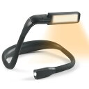 【25年版、収納ポーチ付き】LEDスマートランプ ネックライト 首掛けライト 充電式ライト 読書灯 読書ライト ブックライト 釣りライト ランニングライト 夜散歩 TYPE-C対応 1,800mAh長持ちバッテリー内蔵 多機能ライト キャンプ場 (ブラック)(3)
