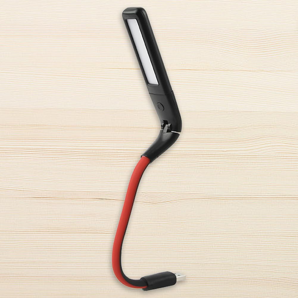 USBプラグ LED ナイトライト 3000K-6000K 折りたたみ式 夜間読書ランプ 360度 フレキシブル グースネック ハンドスキャン 3色温度 無段階輝度 USB用ポータブル照明用 (5V 0.5-2A)