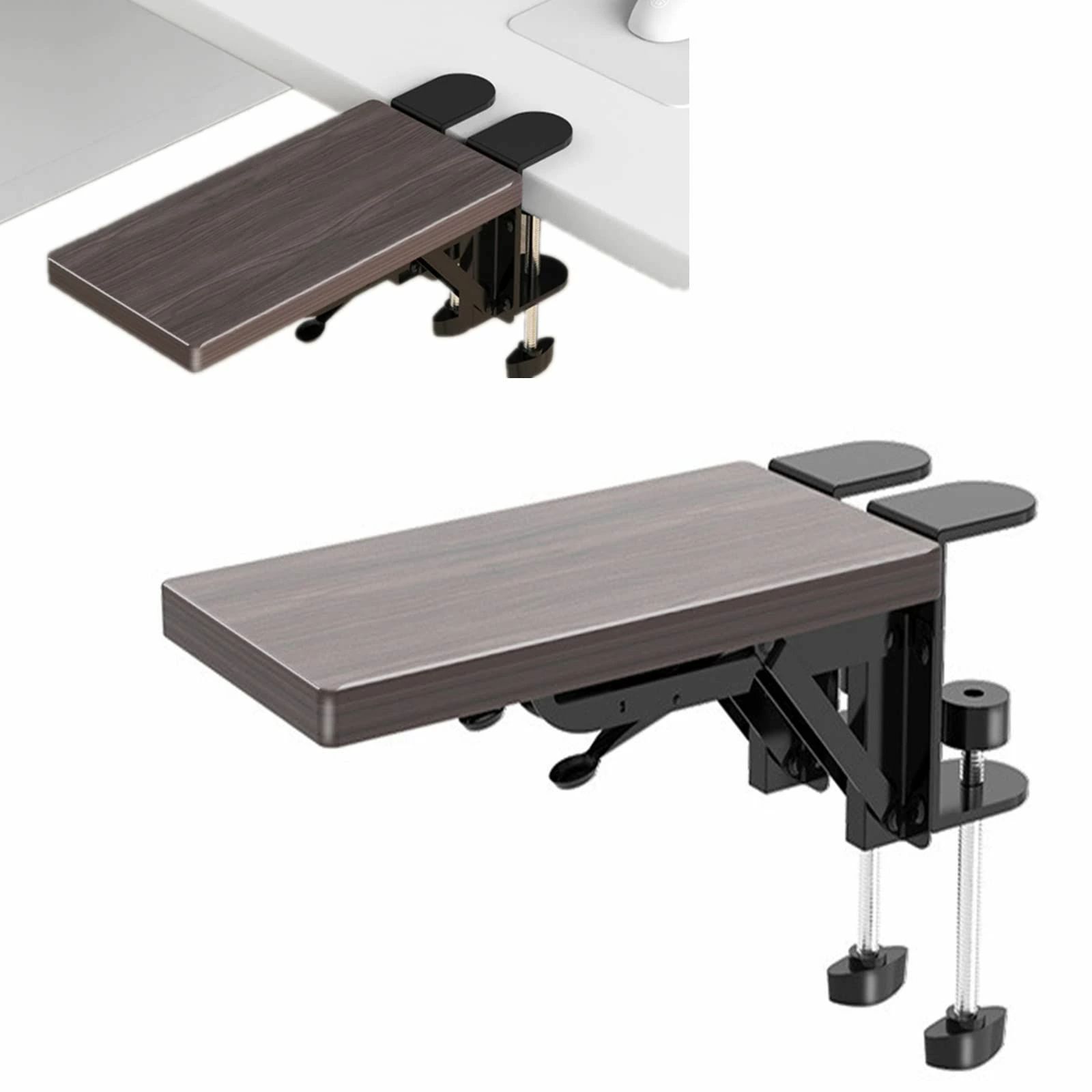 木製 デスク用リストレスト アームレスト 肘掛けコンピューター デスク 肘置き 椅子用 肘掛け ?マウス..