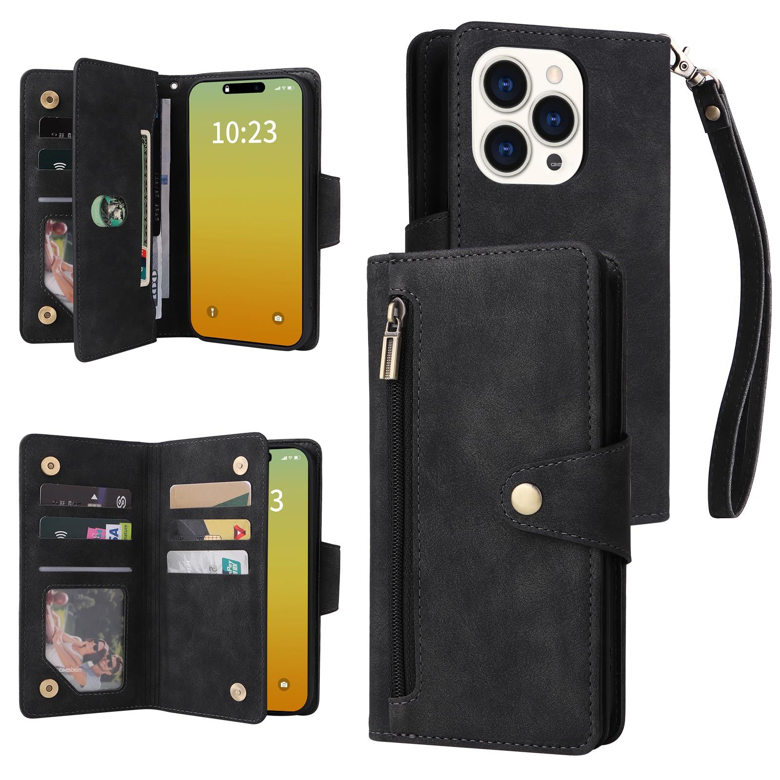 for iPhone 15 Pro  Ģ iPhone 15 Proѥ iPhone 15 ProѥСĢ for iPhone 15 Pro С ۰η ɵǽ ¢ޥͥå Ǽݥåդ ϥɥȥå