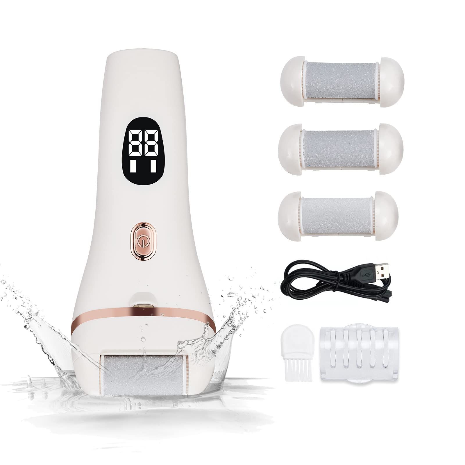 電動角質リムーバー 角質やすり かかと 角質取り USB充電式 足角質除去 強力パワー 電動角質ローラー ..