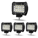 作業灯 LED ワークライト 72W【4個セット】デッキライト 12v/24v 兼用 防水 防塵 防震 タイヤ灯 車幅灯 集魚灯 前照灯 夜釣り 船舶 建築 バ...