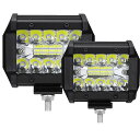 LED ワークライト 60W 作業灯 DC9V-32V対応 車外灯 角形 6000K ホワイト 12V/24V対応 オフロード・機械・自動車・トラック用品 車外...