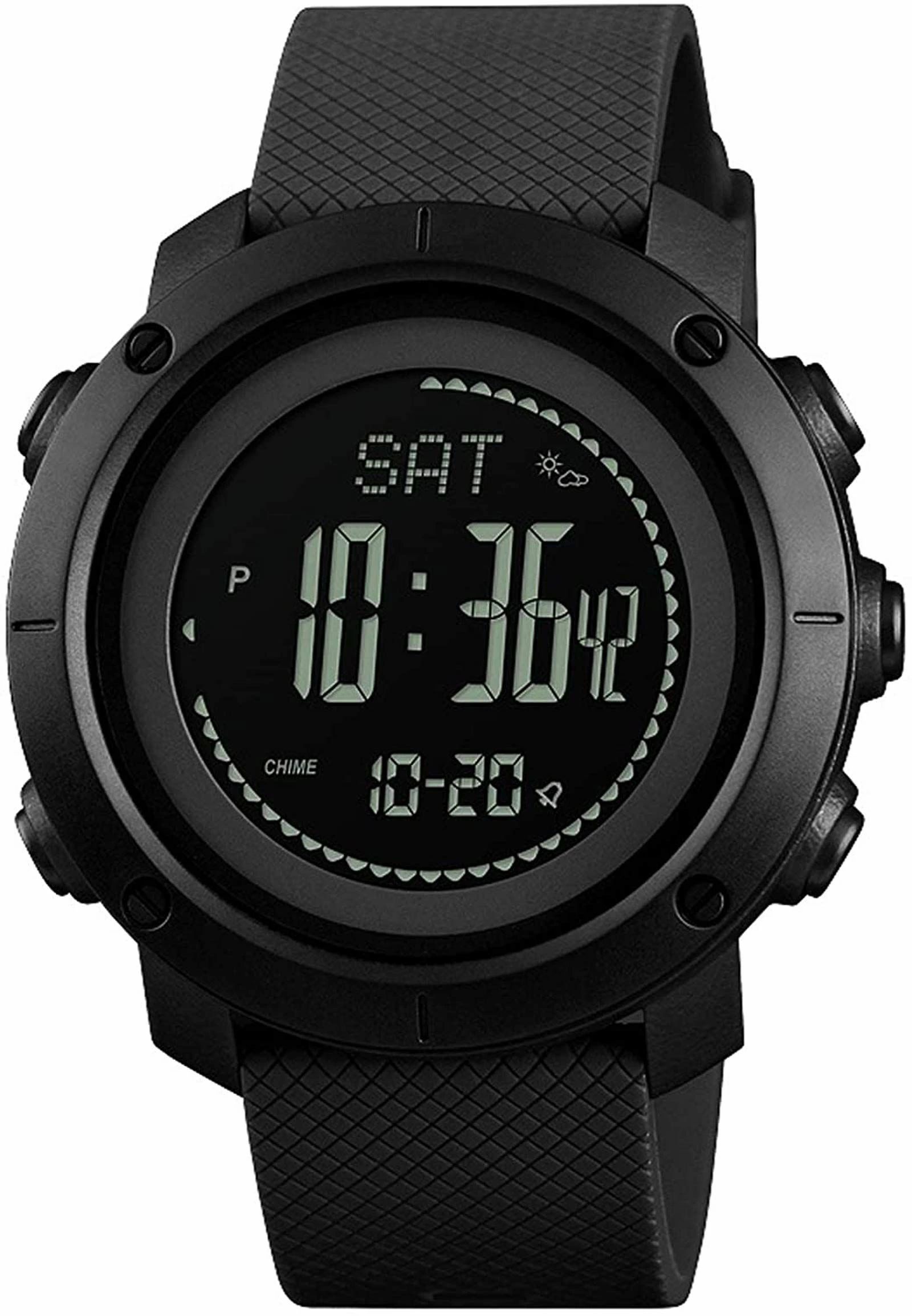 うで時計 メンズ 時計 デジタル 高度計付き腕時計 歩数計 防水 高度計 気圧計 コンパス 登山 天気情報 ..