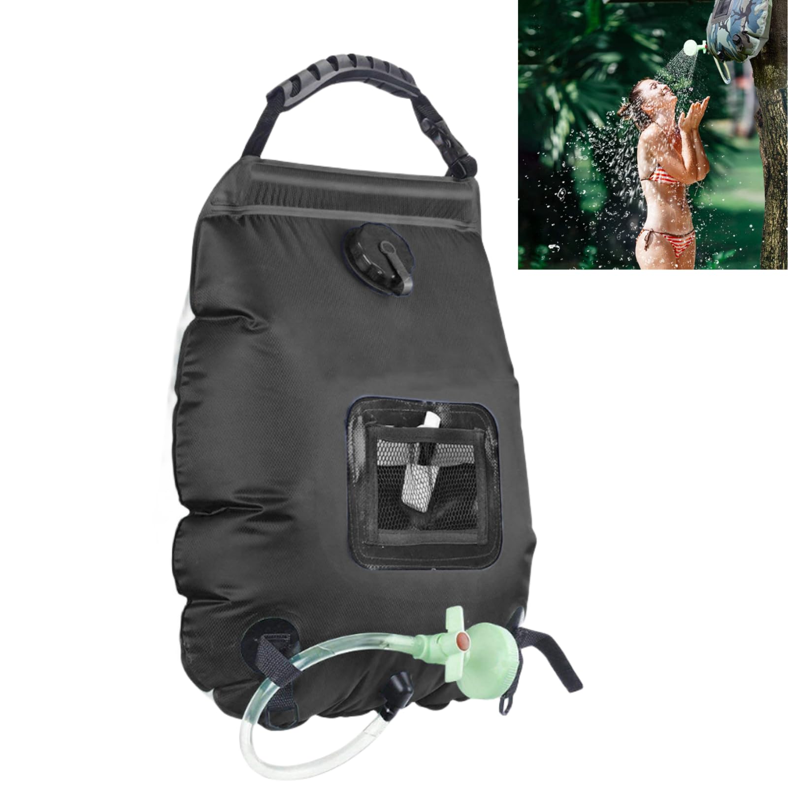 ポータブルシャワー 簡易シャワー 太陽エネルギー シャワーバッグ アウトドア シャワー ポータブル シ..