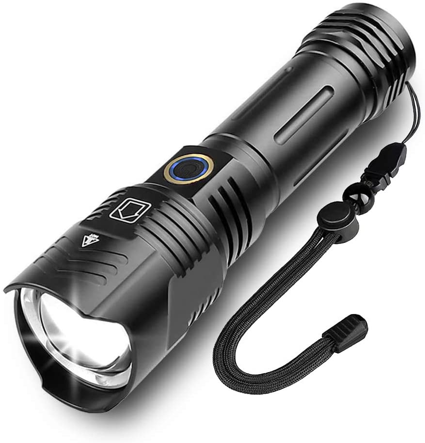 【9 核 LEDチップ】懐中電灯 led 超強力 ハンディライト 高輝度7500ルーメン XHP99 ledライト 強力 軍用 小型 USB充電式 電気出力 モバイルバッテリー イトズーム式5モード調光 18650、26650リチウム電池が適用 軽量小型