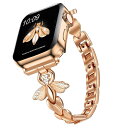 コンパチブルApple Watch バンド きらきら 41mm 40mm 38mm ミツバチデザイン 可愛い エレガントで華奢 細い帯 飾りベルト ダイヤモンド...