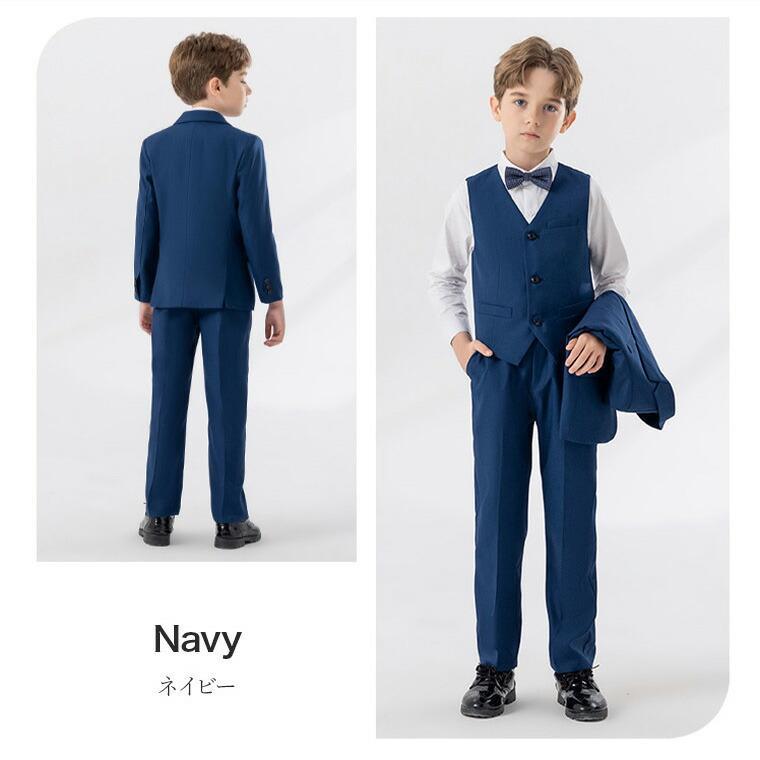 男の子 フォーマル スーツ 子供服 スーツセット 90 100 110 120 140 3歳 5歳 7歳 ...