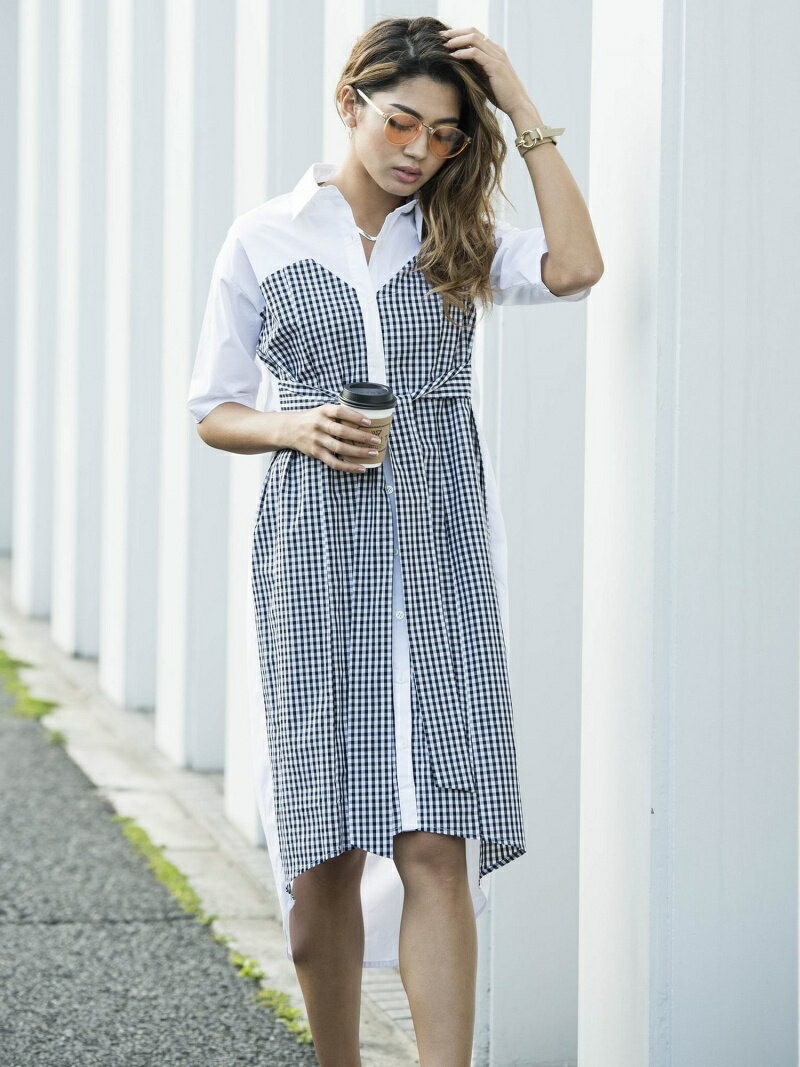 Million Carats ワンピース Outlet レディース ワンピース Carats ミリオンカラッツ アウトレット Million Carats ホワイト Sale 30 Off チェック切り替えワンピース Million Carats ミリオンカラッツ アウトレット ワンピース シャツワンピース ホワイト ベージュ