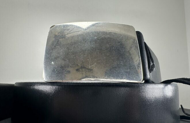 ゴローズ goro's OLD PickUp 稀少 プレーン4センチ可動式角バックルベルト (黒)