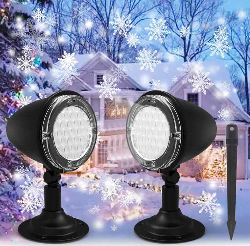 Syslux LED 雪投影 クリスマス プロジェクターライト クリスマスイル バレンタインデー ロマンチック スポットライトLED投光器 置物ライト パーティー/結婚式/お誕生日/雰囲気作り 室内/屋外飾