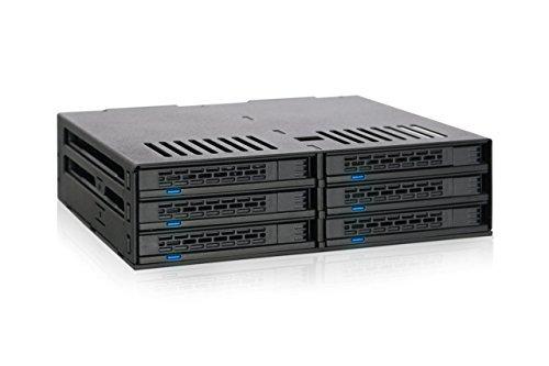 ICY DOCK ExpressCage MB326SP-B 6 x 2.5&quot; SATA 6Gbps/SAS HDD/SSD Mobile Rack / Cage in 1 x 5.25&quot; bay (Unique Tool-less drive installation design) [並行輸入品]