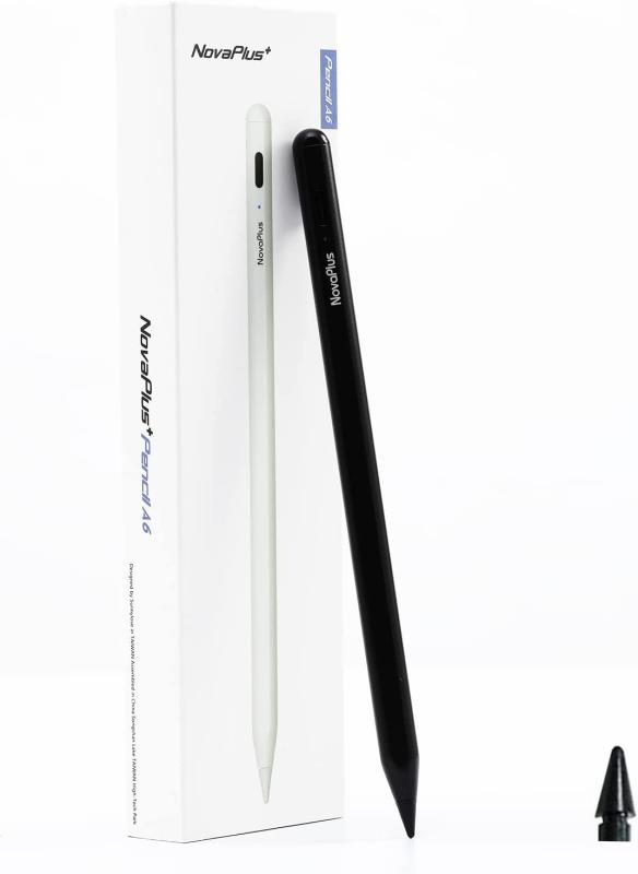 Novaplus A6 スタイラスペン タッチペン 高感度 傾き感知 磁気吸着機能 USB TYPE-C充電式 高耐摩耗性アップルペンシル 1/2 互換 iPad 6..