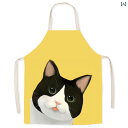保育士 家庭用 前掛 作業用 柔らかい 汚れにくい おしゃれ かわいい かわいい 猫 エプロン ホーム キッチン 親子 ファッション カップル クッキング スタ...