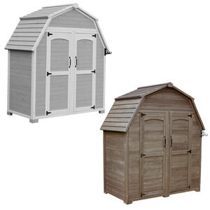 ギャンブレル・ルーフ 木製収納庫 KGAM-1850 ◆送料無料◆［大型収納庫 屋外収納庫 屋外ストッカー 屋外..