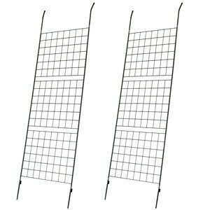 グリーンフェンス ◆送料無料◆【アイアン製グリーンカーテン グラフ 2枚組 IFGC014-2P-SLV】 グリーンラティス アイアンフェンス アイアンラティス 目隠し 遮光カーテン