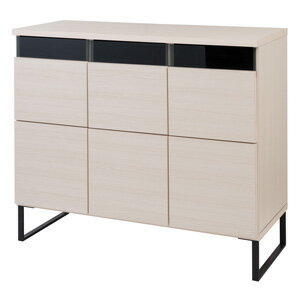 リビングラック ◆送料無料・日本製・完成品◆【WHISH モノトーンスクエアモダンキャビネット 幅106扉タイプ st-0021】 収納ラック 収納棚 リビング収納 収納家具