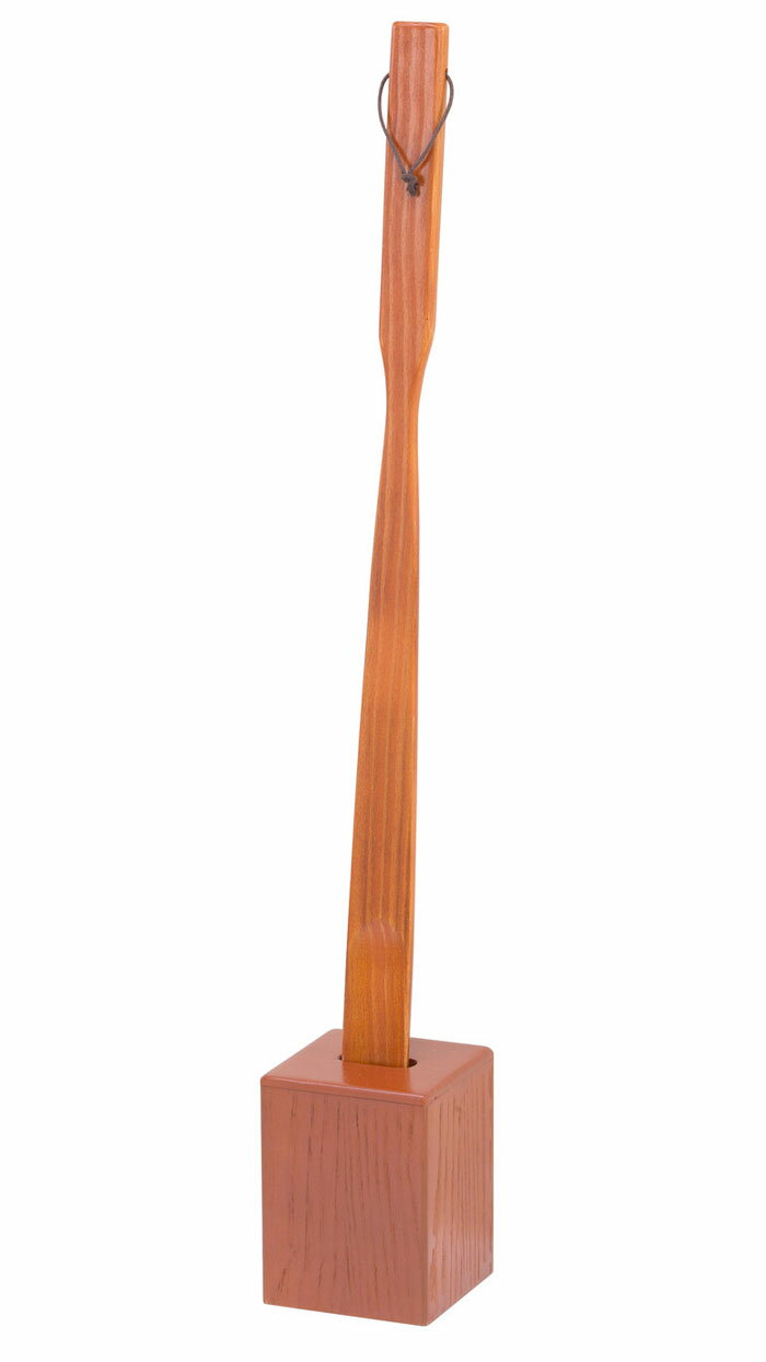 立ったまま使える木製靴べら【天然木スタンド付きくつべら】