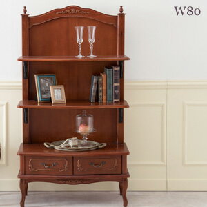 乐天商城 - 猫脚シリーズ クラシカルラック RCC-1468 の 通販 【送料無料】 ［アンティーク風ラック 幅80 クラシカルラック オシャレ 上品 マホガニー 飾り棚 エレガント ディスプレイ 棚］
