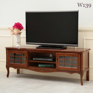 乐天商城 - 猫脚シリーズ クラシカル リビングボード RTV-1465 の 通販 【送料無料】 ［クラシカル リビングボード 天然木 猫脚ローボード 幅140 エレガント TV台 木製テレビラック］