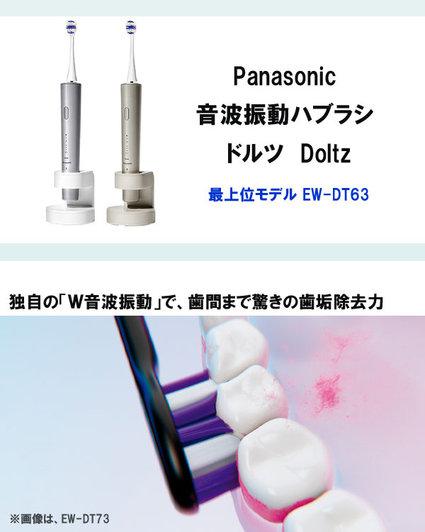 パナソニック 音波振動ハブラシ ドルツ EW-DT63 【送料無料・代引料無料】 ［音波...