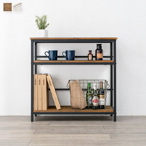 Rakuten - 3段 オープンラック 幅75 LCC-4673 の 通販 【送料無料】 ［3段ラック オープンラック スチール スタイリッシュ リビング収納 3段オープンラック 木目調ラック 見せる収納］