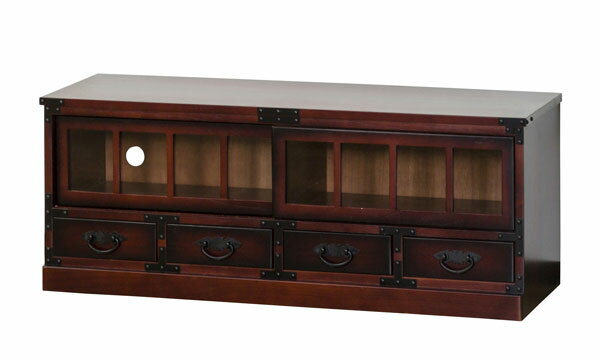 民芸家具 ローボード 【送料無料・完成品】【クロシオ レトロ調 TV台 93469】 昭和レトロ TV台 レトロ家具 和室 和風 アンティーク 昭和インテリア