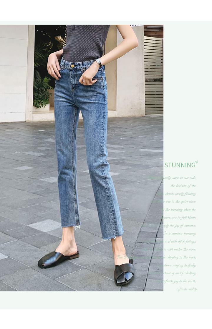 Capri Pants - ストレートデニム ハイウエスト 4カラー b42