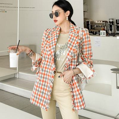 楽天市場】千鳥格子 ジャケット(カラーオレンジ)(レディース 楽天市場】千鳥格子 ジャケット(カラーオレンジ)(レディース