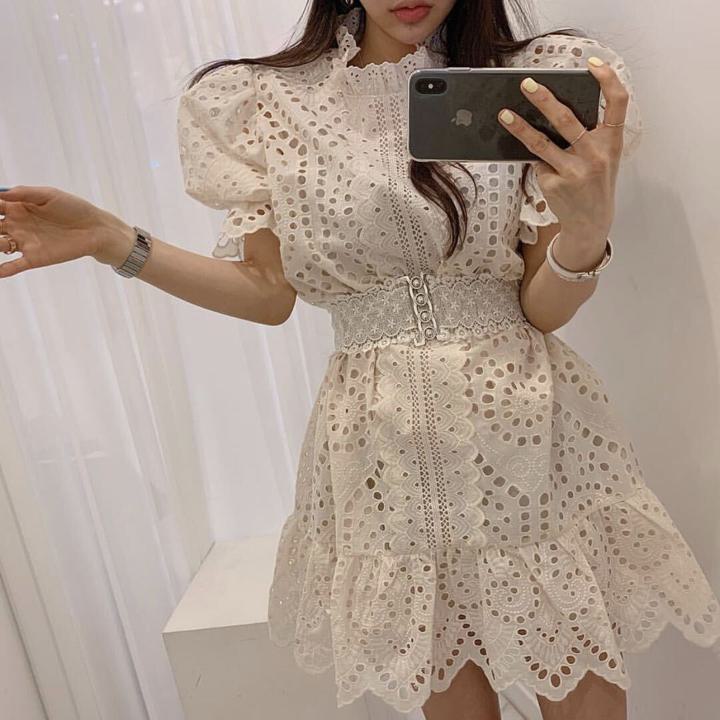 パンチングレースAラインワンピース...