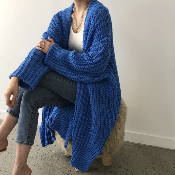 Rakuten - ケーブル編みロングニットカーディガン ニットカーディガン セーターカーディガン. ロングコート. 韓国 レトロ 2カラー a3379
