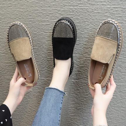 Rhinestone platform slip-on suede slip-ons, platform slip-ons, platform sneakers, platform shoes, platform. Rhinestone shoes, footwear. Women's shoes, women's sneakers, sneakers, 2 colors a3635
