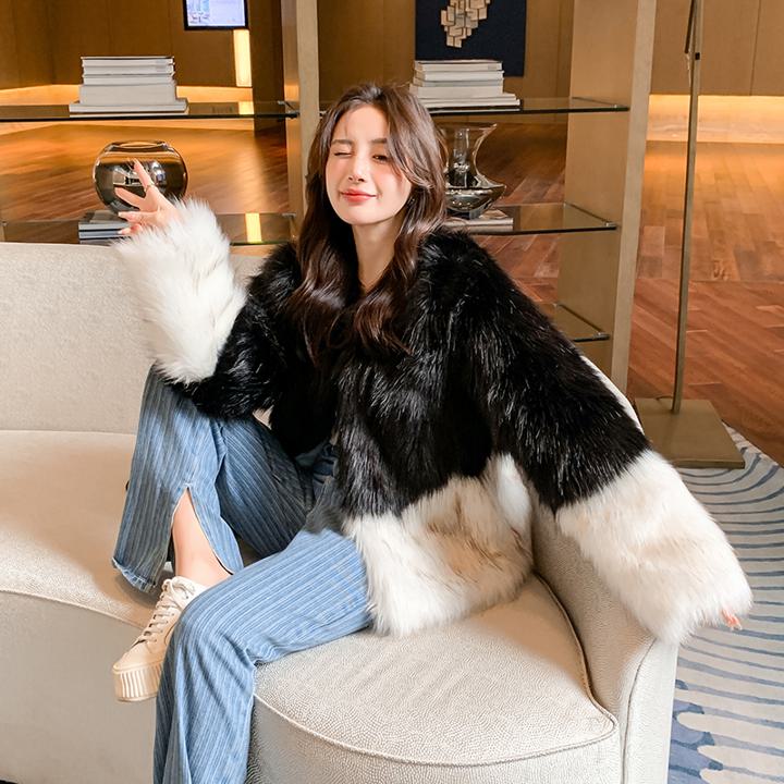 楽天市場】バイカラー ファーコートの通販