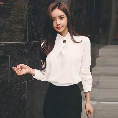 シフォン長袖ブラウスとろみシャツ3...