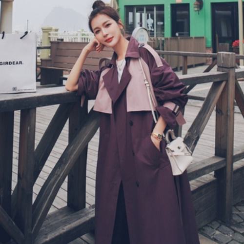 春秋 ロングトレンチコート レディース コート 春コート 薄手 アウター A1934