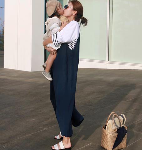 レディース 綿麻 キャミワンピ ガウチョ パンツ ロング キャミソール ワンピース お洒落 リネンA590