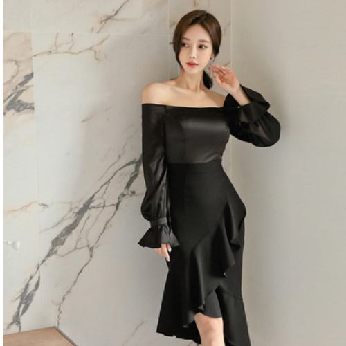 レディース　ドレス　ワンピース 2025 春 シック 美しい 軽い 高級 ローズレッド ウエスト ハグ ヒップ ラップ スリット ハイエンド ドレス