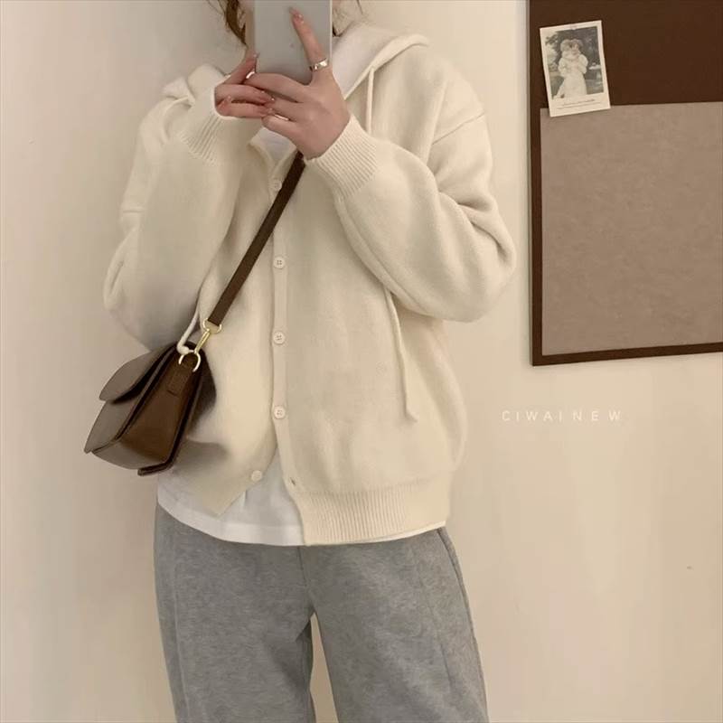 レディース トップス パーカー おしゃれ 20代 ニット 30代 前開き カーディガン ストリート キュート ..