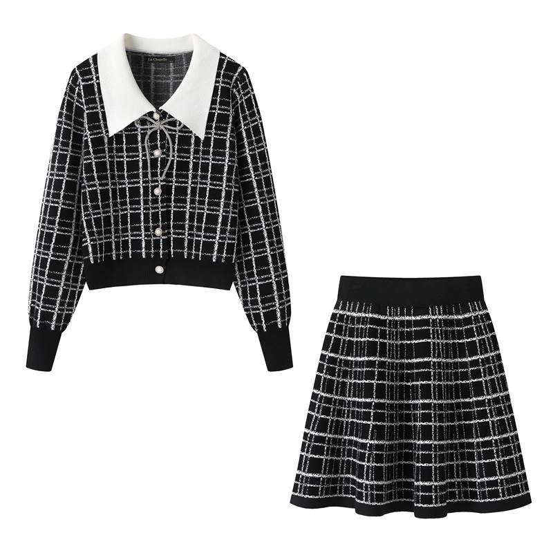 甘め レディース 上下セット Aライン ドッキング セットアップ ドッキング 切り替え ツーピース ハイウ..