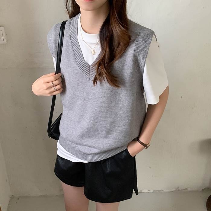 レディース トップス ベスト 上品 かっこいい ニット 抜け感 おしゃれ セーター ルーズ フォーマル キ..