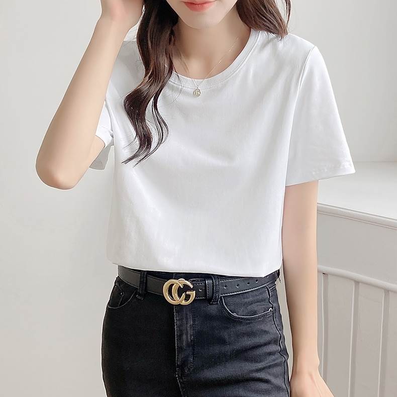 乐天商城 - レディース トップス 半袖 こなれ感 発表会 カットソー 10代 きれいめ Tシャツ 大人可愛い ベーシック 40代 ラフ ナチュラル 無地 かっちり シンプル 夏 上品 クルーネック 20代 春 カジュアル かわいい おしゃれ 30代