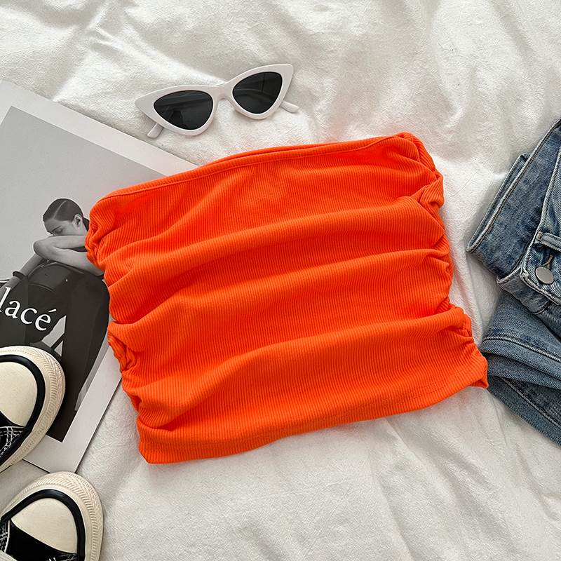 レディース トップス ノースリーブ ガーリー エレガント ベアトップ 春 モード系 チューブトップ 抜け..