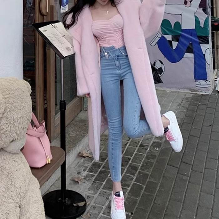 レディースパンツGパンブルーデニム...