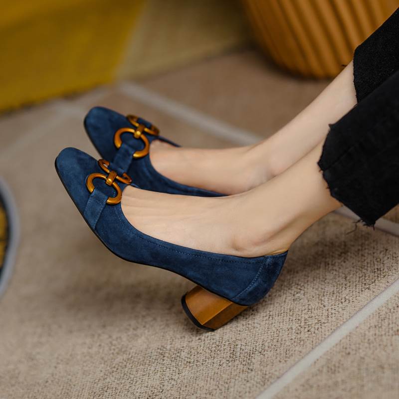 パンプス ラウンドトゥパンプス オールシーズン ラウンドトゥパンプス ヒールパンプス ファッション 大人 太ヒール 22.0cm フォーマルシューズ 22.5cm 牛革 3cmヒール 30代 ラウンドトゥ 23.0cm きちんと感 通勤パンプス パンプス 40代 格上げ 上品 20代 レストラン 50代(4)