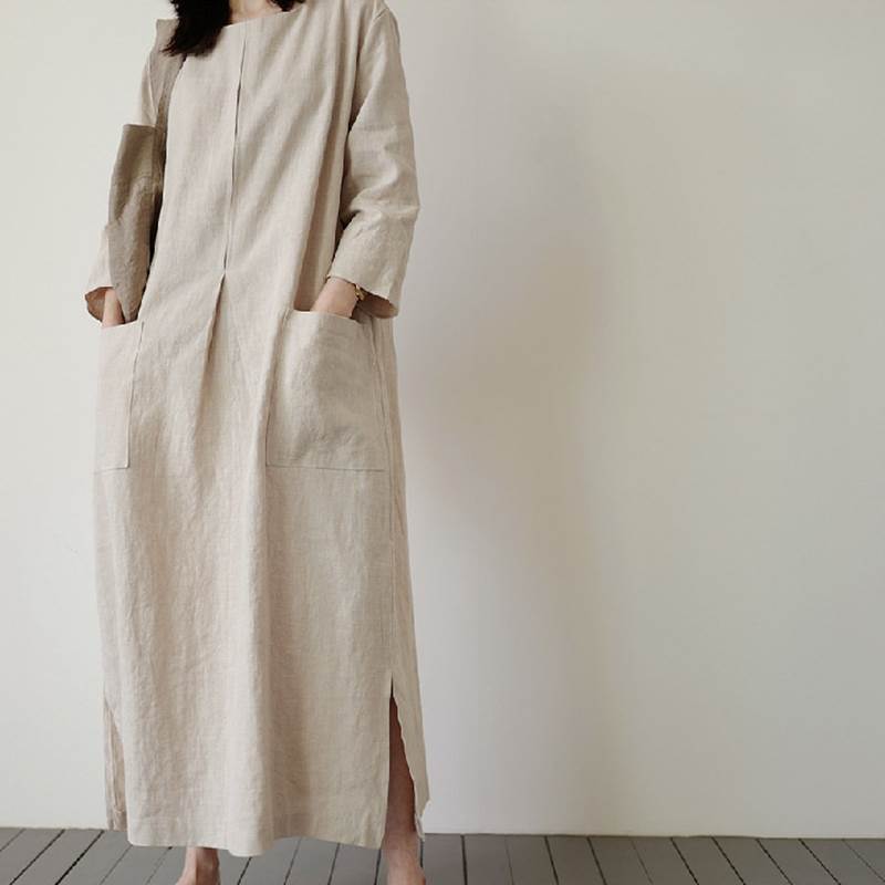 ワンピースシャツワンピース袖ありシ...